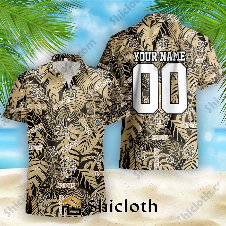 new orleans saints custom name and number nfl new summer hawaiian pattern shirt 1 k6een