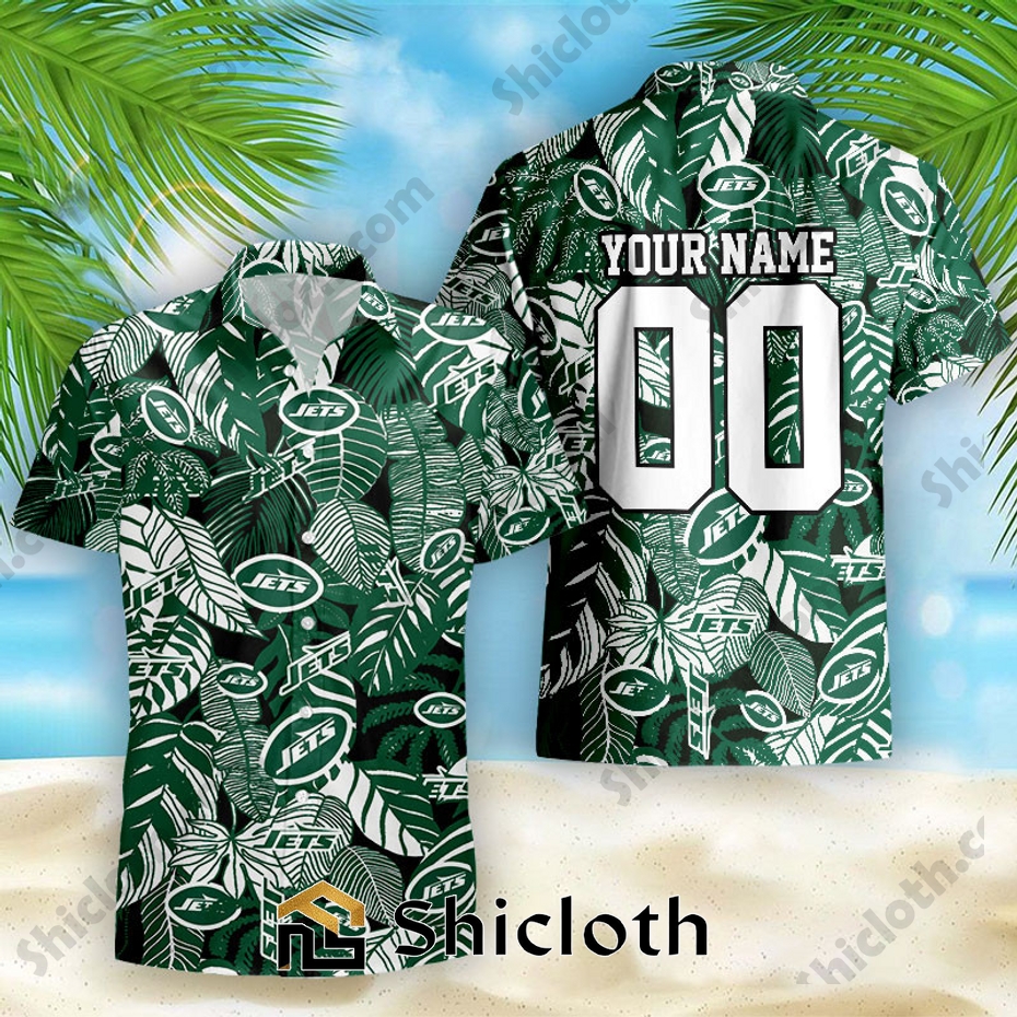 New York Jets Custom Name And Number NFL New Summer Hawaiian Pattern Shirt
