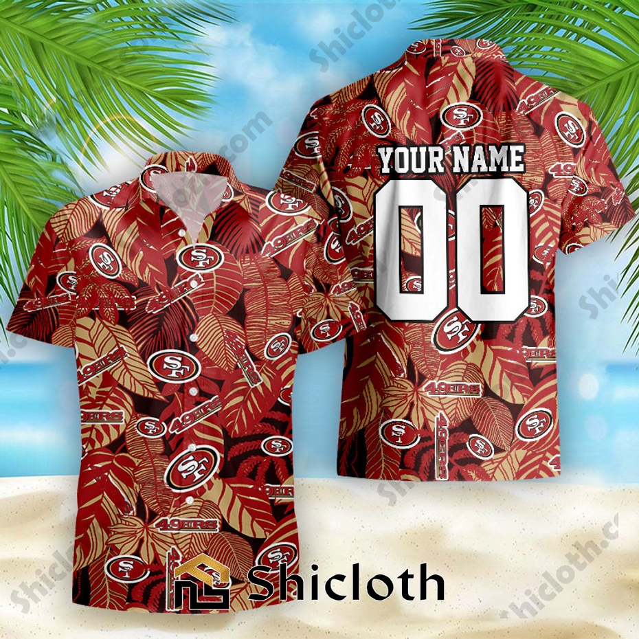 San Francisco 49ers Custom Name And Number NFL New Summer Hawaiian Pattern Shirt