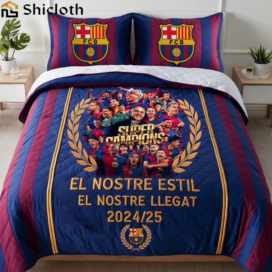 Barcelona El Nostre Estil El Nostre Llegat Campions 24/25 Bedding Set