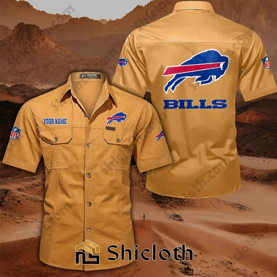 Alternative view of Personalized name Buffalo Bills Cargo Shirt
