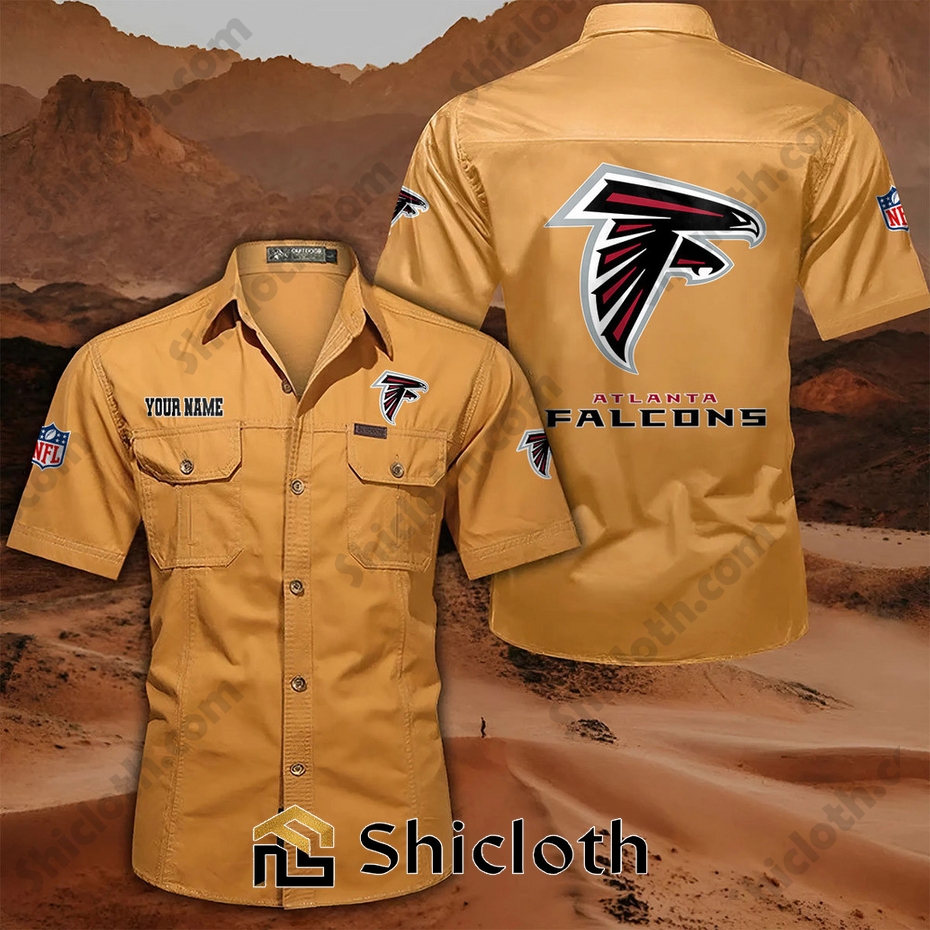 Alternative view of Custom name Atlanta Falcons Cargo Shirt