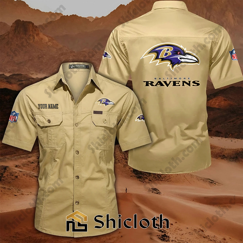 Custom name Baltimore Ravens Cargo Shirt