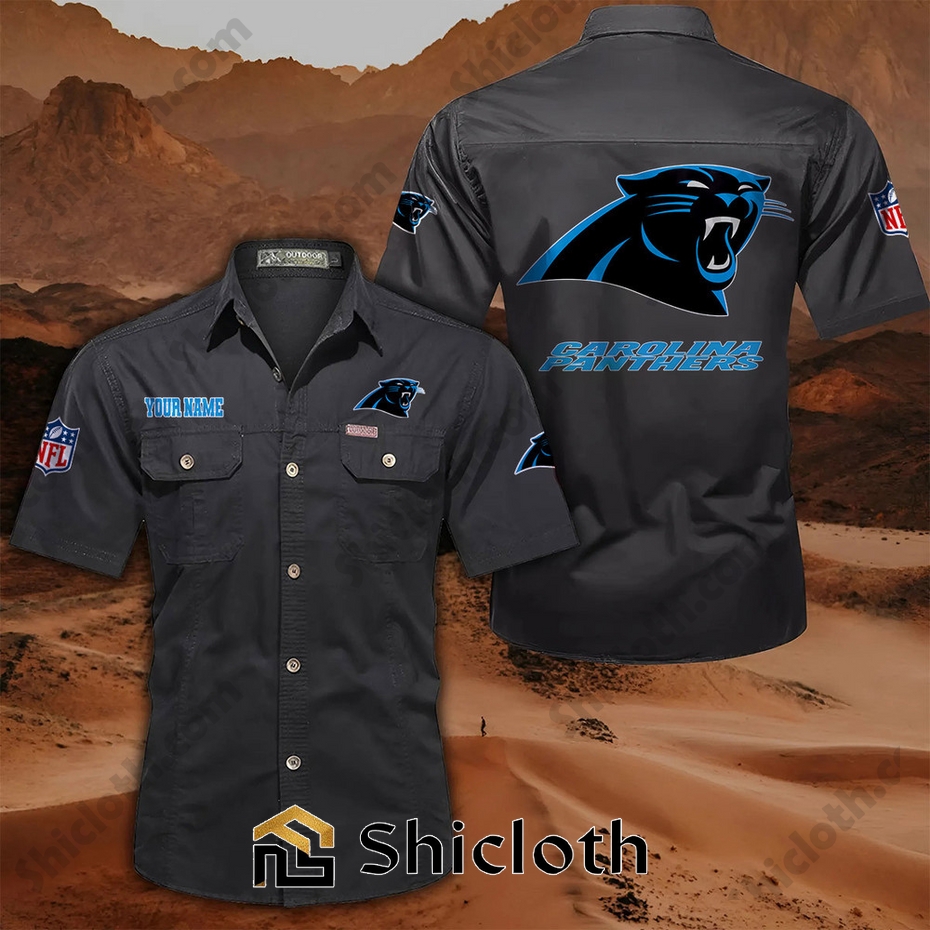Custom name Carolina Panthers Cargo Shirt