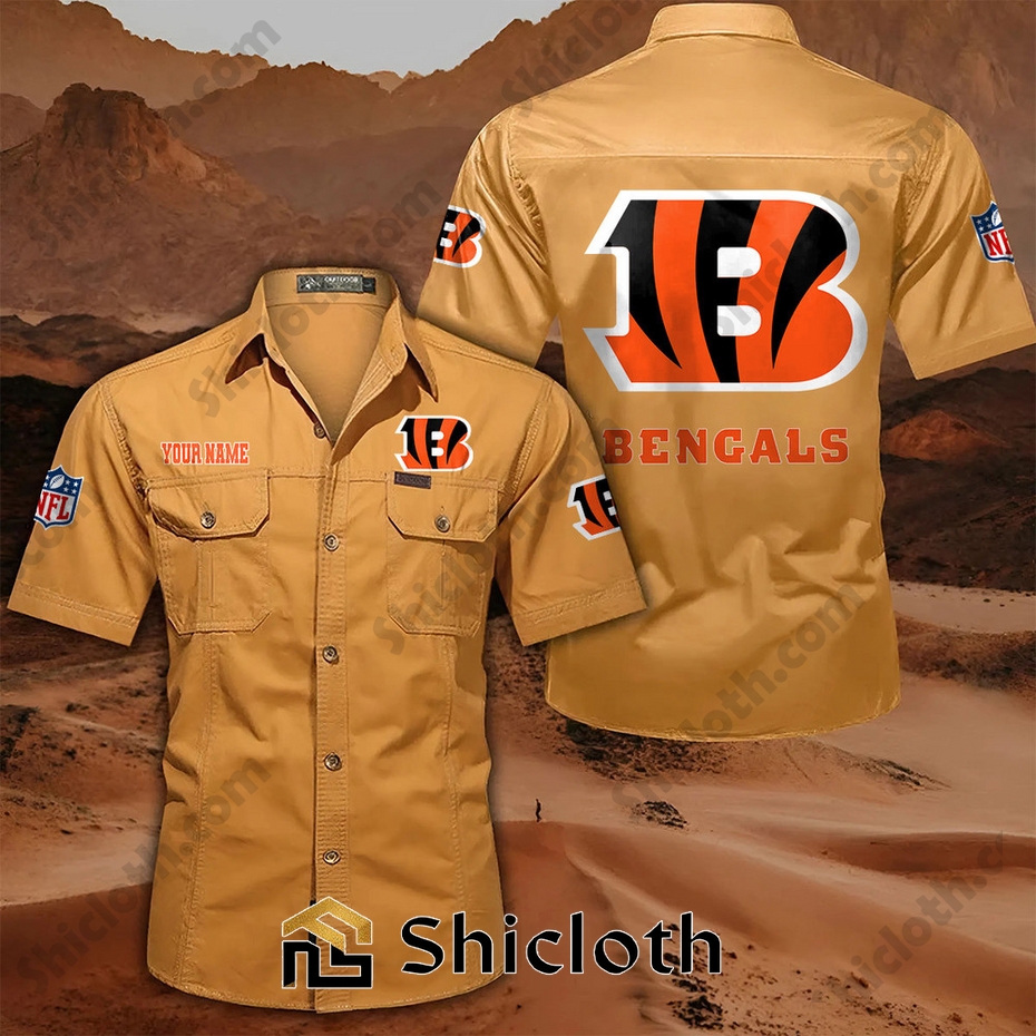 Alternative view of Custom name Cincinnati Bengals Cargo Shirt