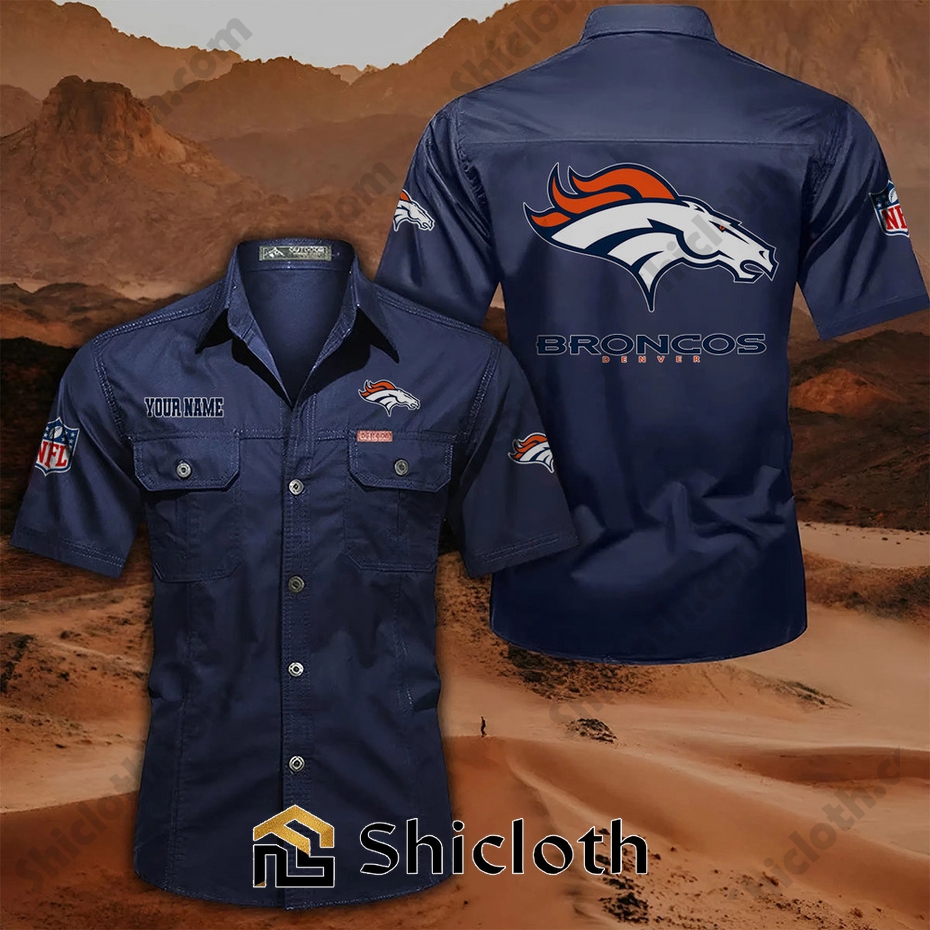 Custom name Denver Broncos Cargo Shirt