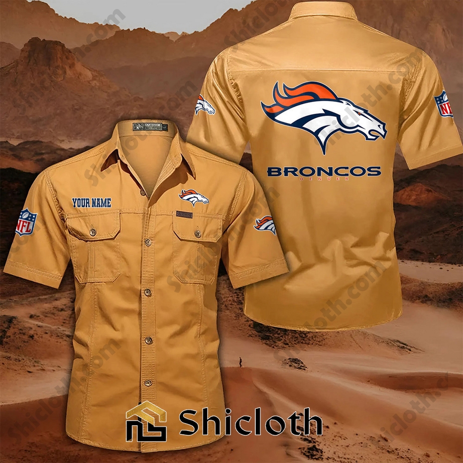Alternative view of Custom name Denver Broncos Cargo Shirt