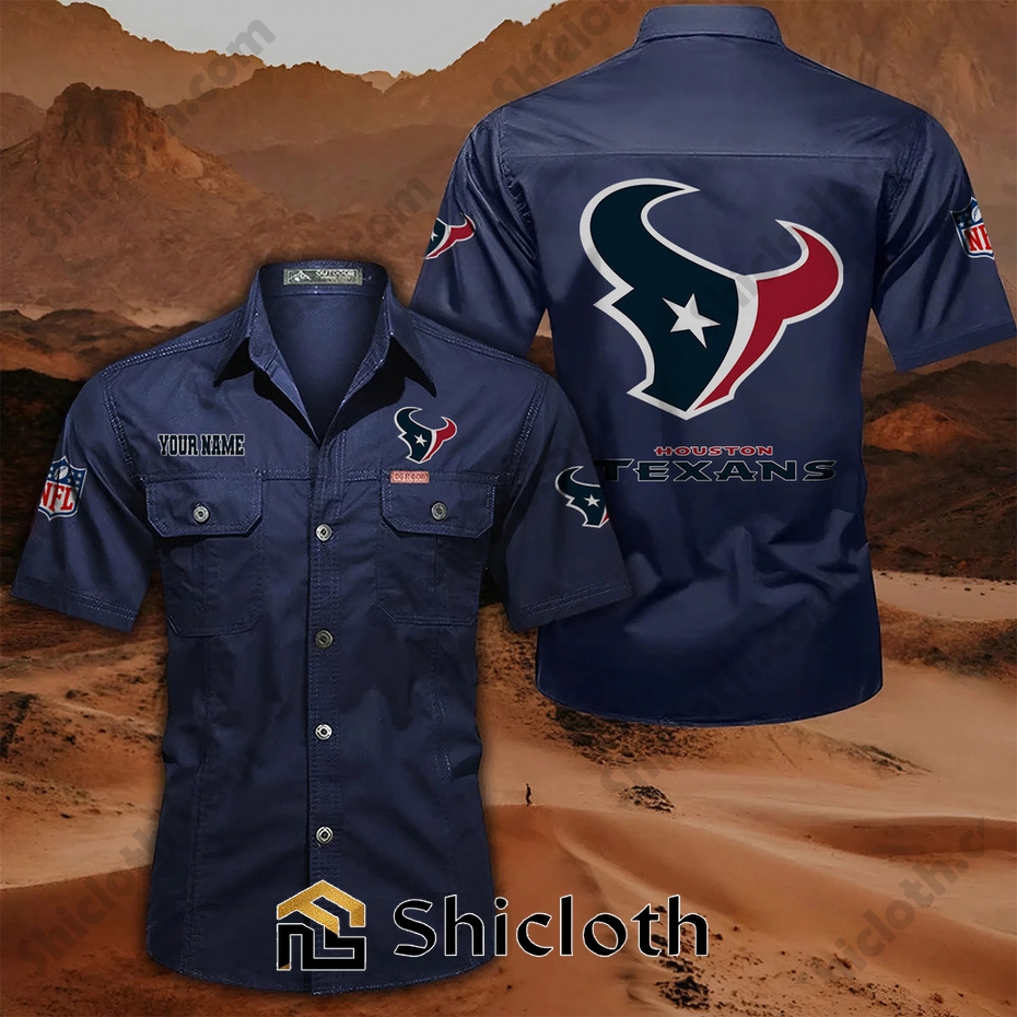 Custom name Houston Texans Cargo Shirt