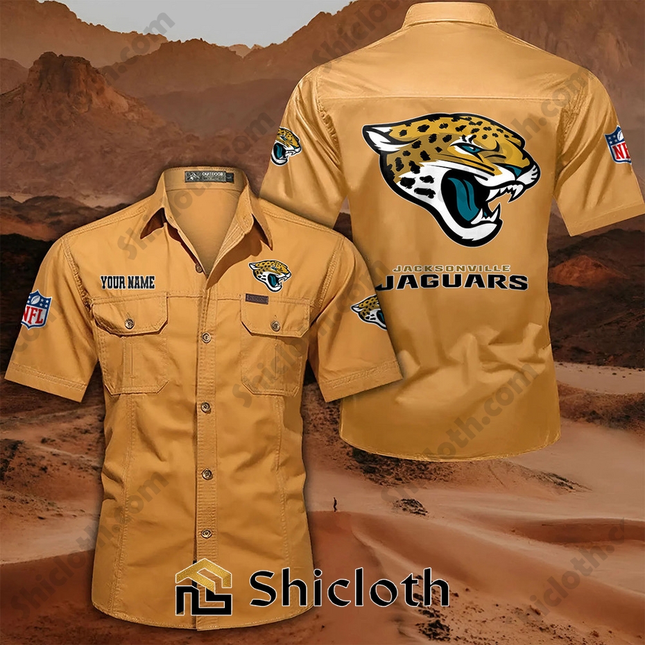 Alternative view of Custom name Jacksonville Jaguars Cargo Shirt