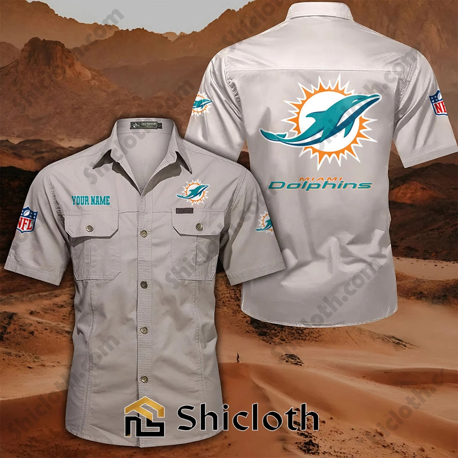 Custom name Miami Dolphins Cargo Shirt