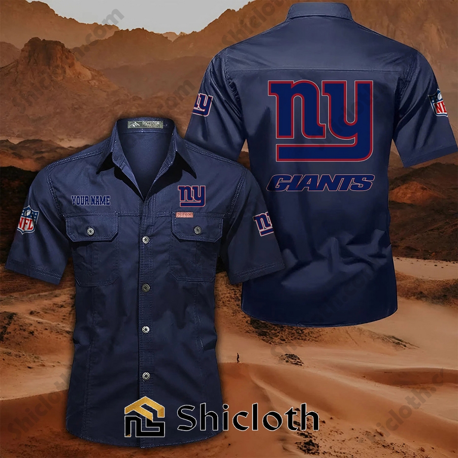 Custom name New York Giants Cargo Shirt