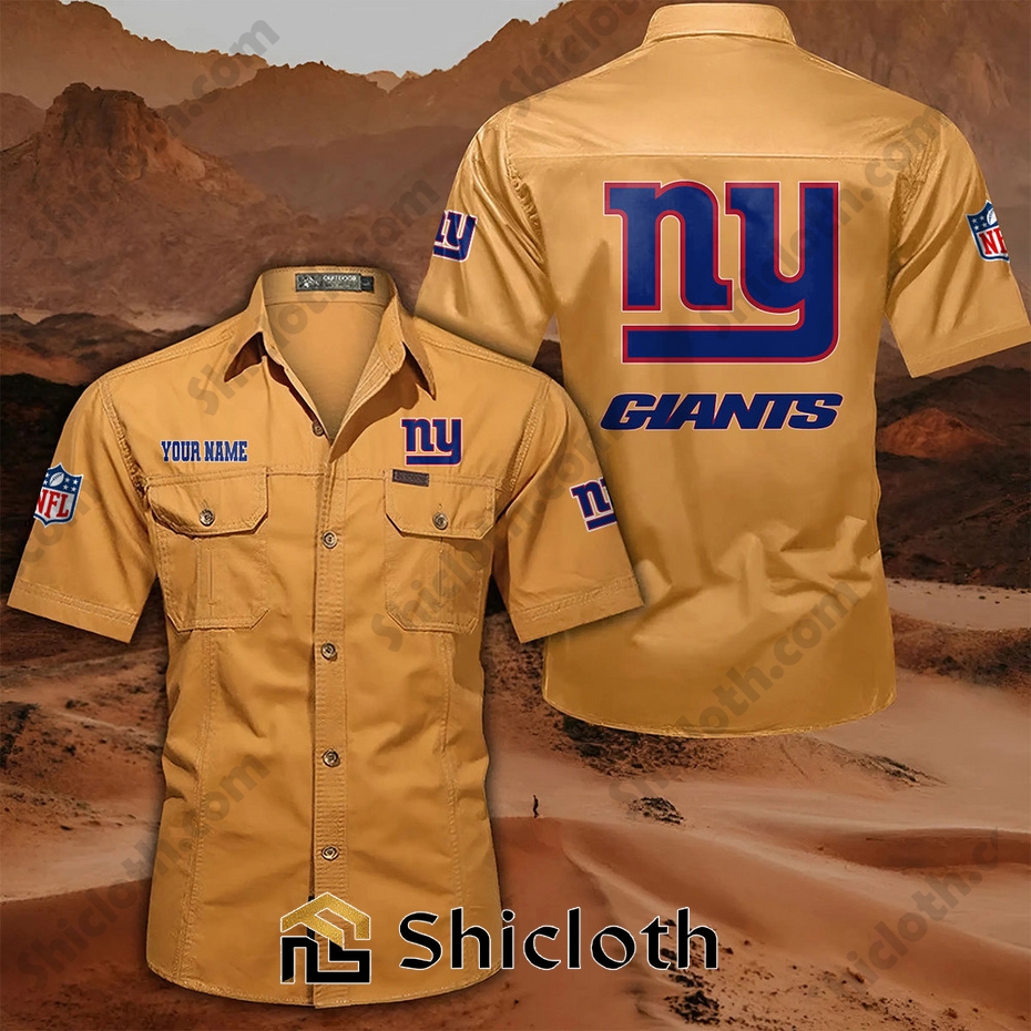 Alternative view of Custom name New York Giants Cargo Shirt