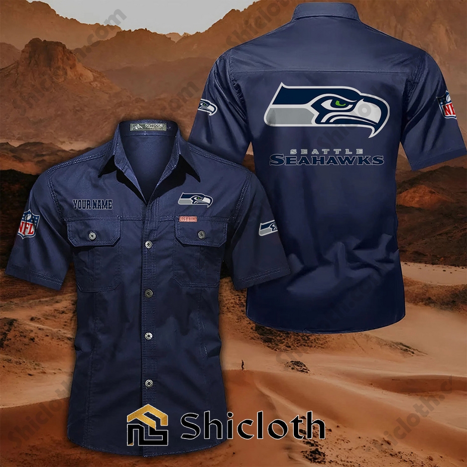 Custom name Seattle Seahawks Cargo Shirt