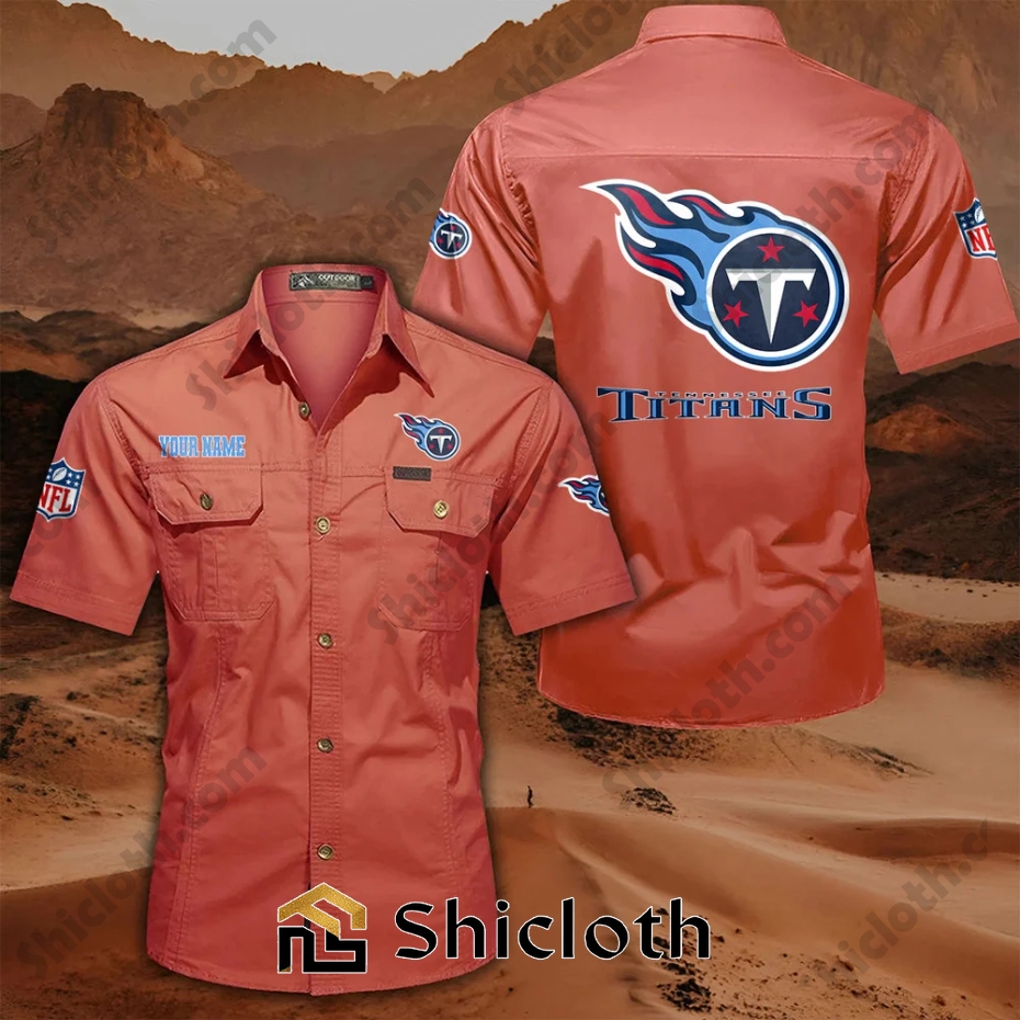 Alternative view of Custom name Tennessee Titans Cargo Shirt
