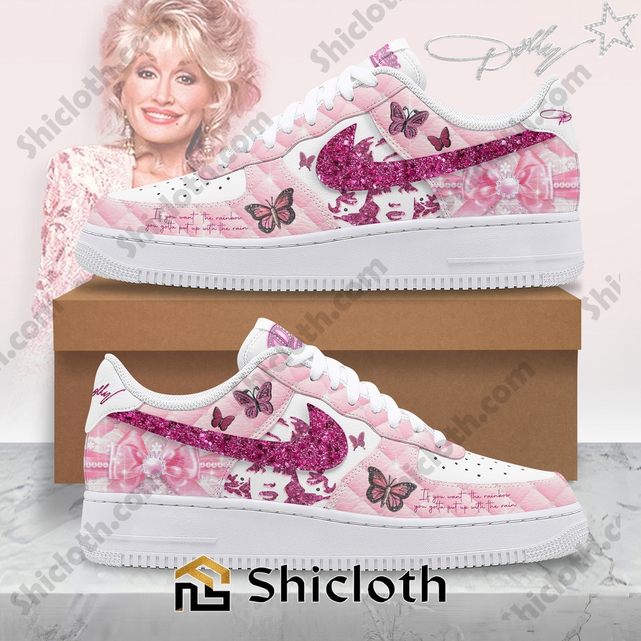 Dolly Parton Pink Nike Air Force Shoes