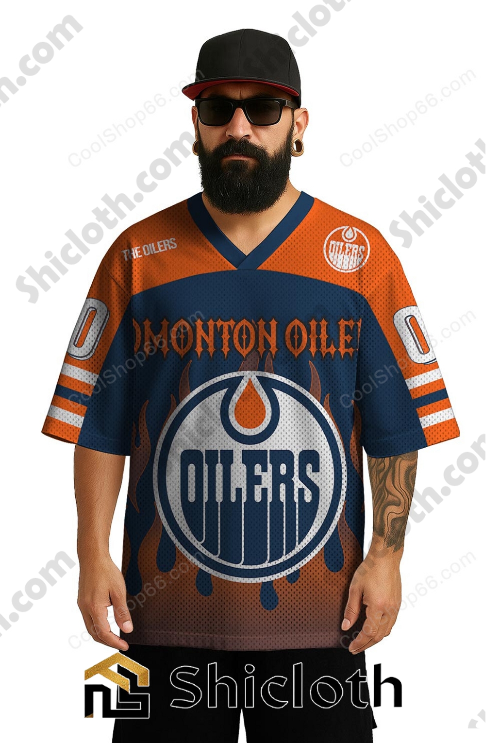 Personalized Name Number Edmonton Oilers NHL Mesh Jersey