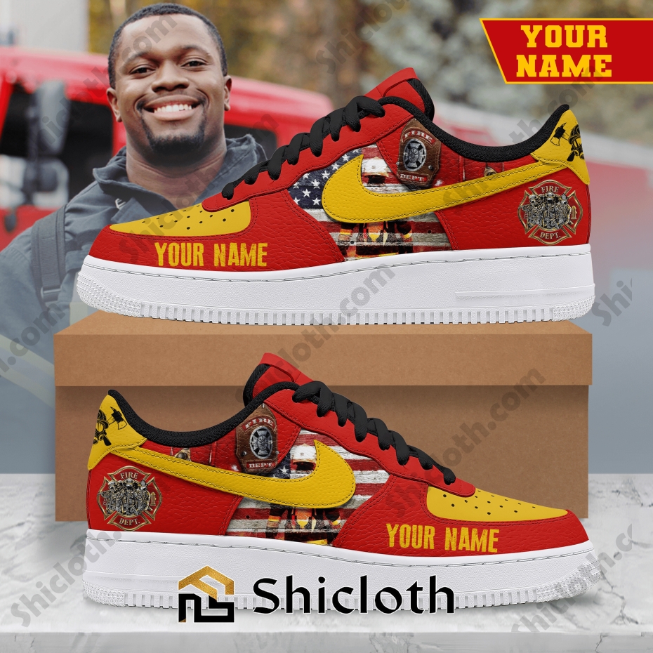 Firefighter Custom Name Air Force 1 Sneakers
