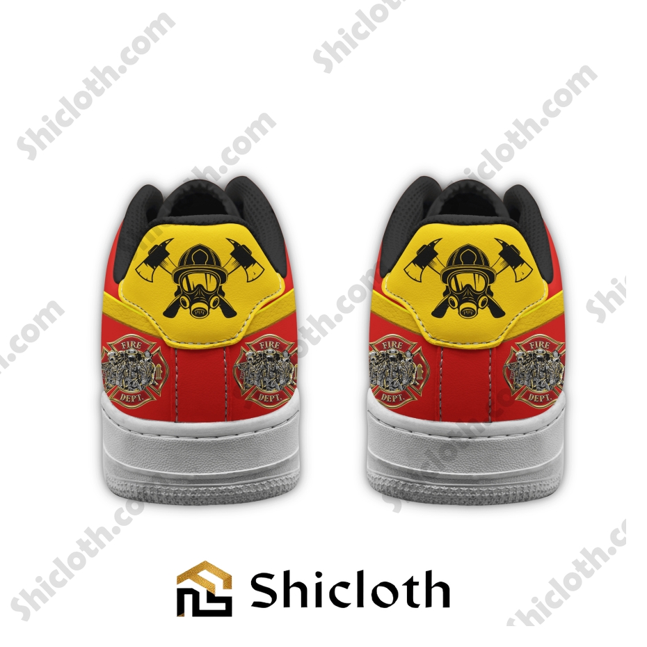 Firefighter Custom Name Air Force 1 Sneakers 4 Firefighter Custom Name Air Force 1 Sneakers - Image 4
