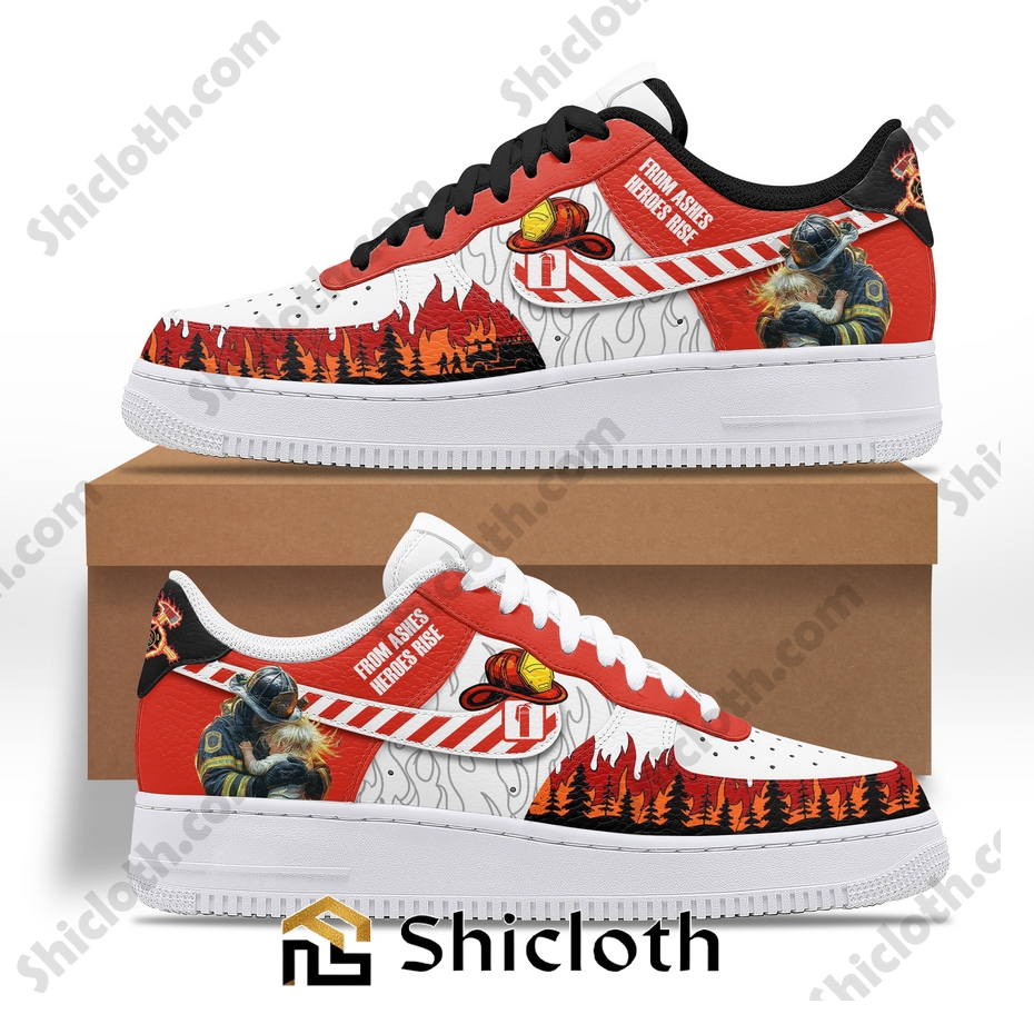 Firefighter From Ashes Heroes Rise Air Force 1 Sneakers 3 Firefighter From Ashes Heroes Rise Air Force 1 Sneakers - Image 3