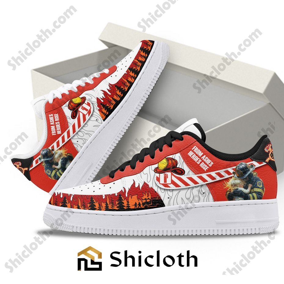 Firefighter From Ashes Heroes Rise Air Force 1 Sneakers 4 Firefighter From Ashes Heroes Rise Air Force 1 Sneakers - Image 4
