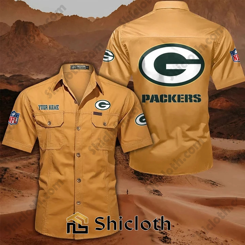 Alternative view of Personalized name Green Bay Packers Cargo Shirt