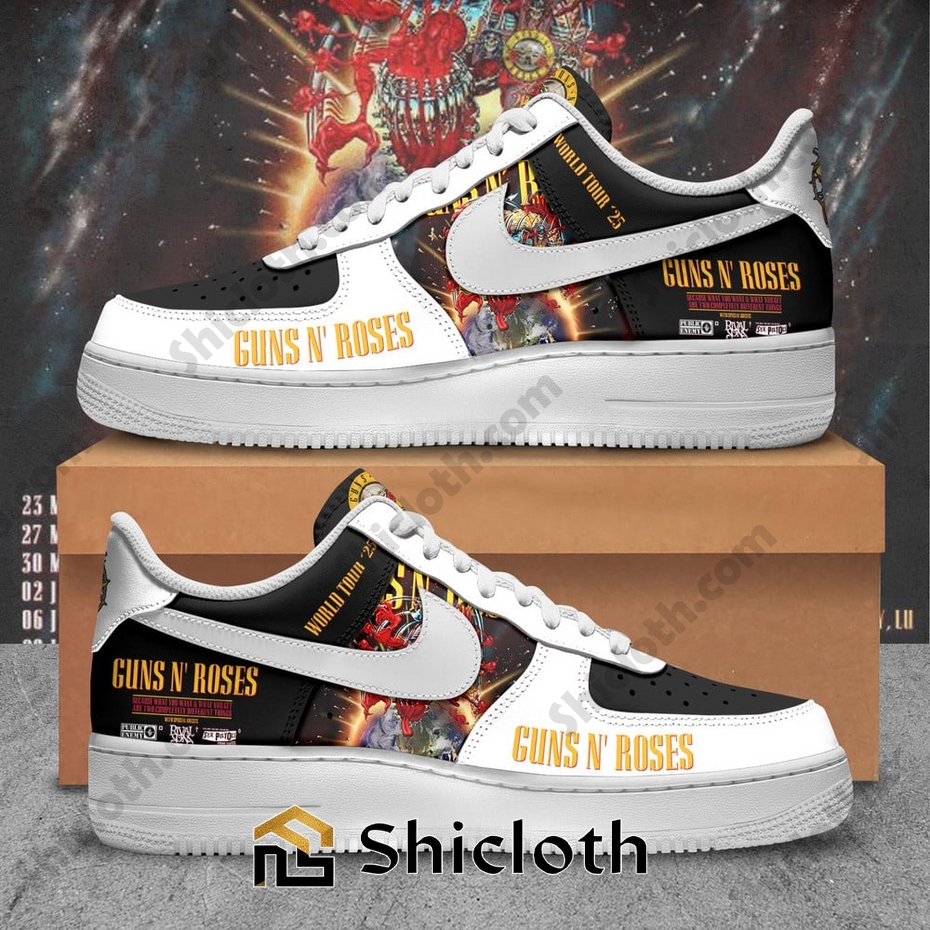 Guns N' Roses World Tour 2025 Air Force Shoes 3 Guns N' Roses World Tour 2025 Air Force Shoes - Image 3