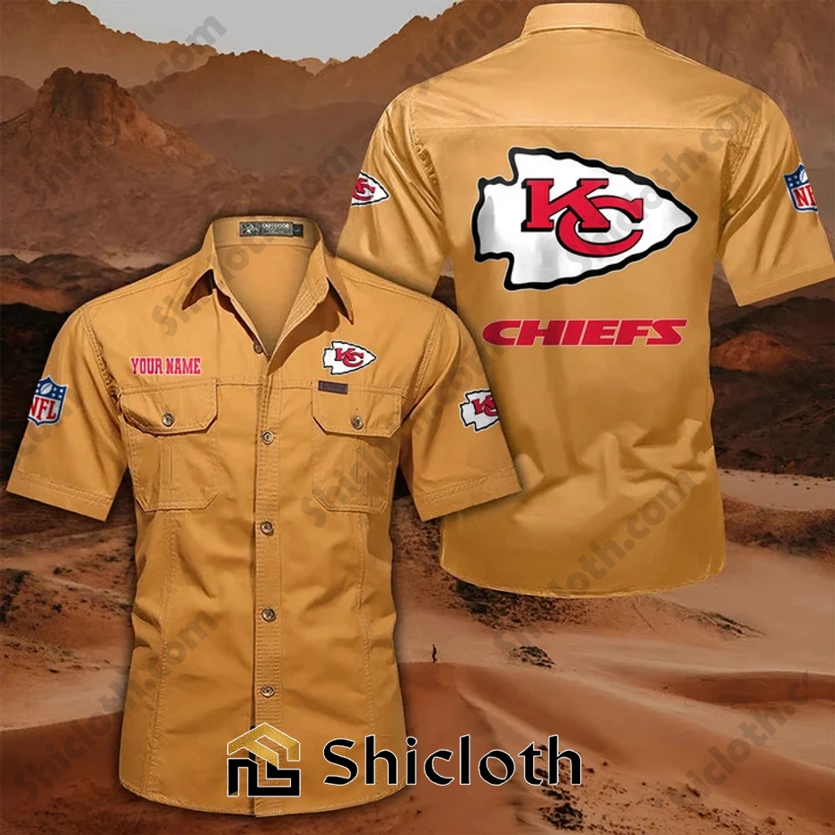 Alternative view of Personalized name Kansas City Chiefs Cargo Shirt
