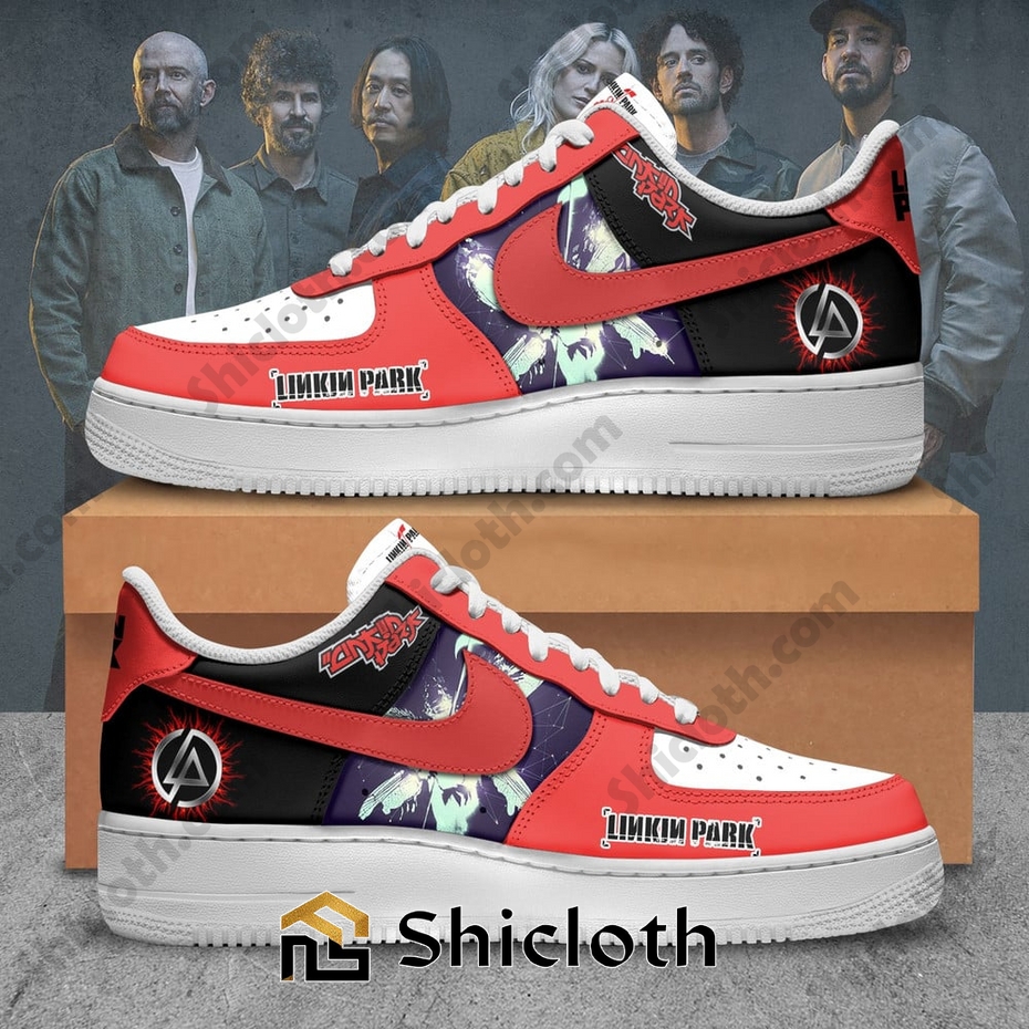 Linkin Park Red Nike Air Force Shoes