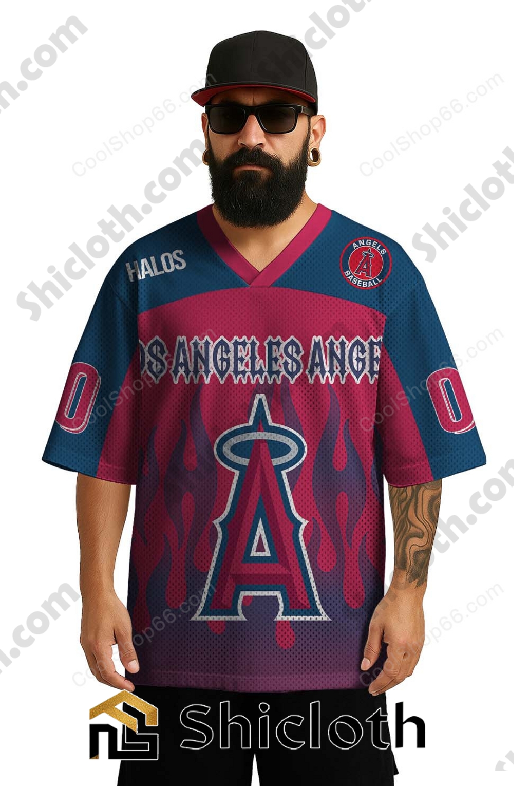 Personalized Name Number Los Angeles Angels MLB Mesh Jersey
