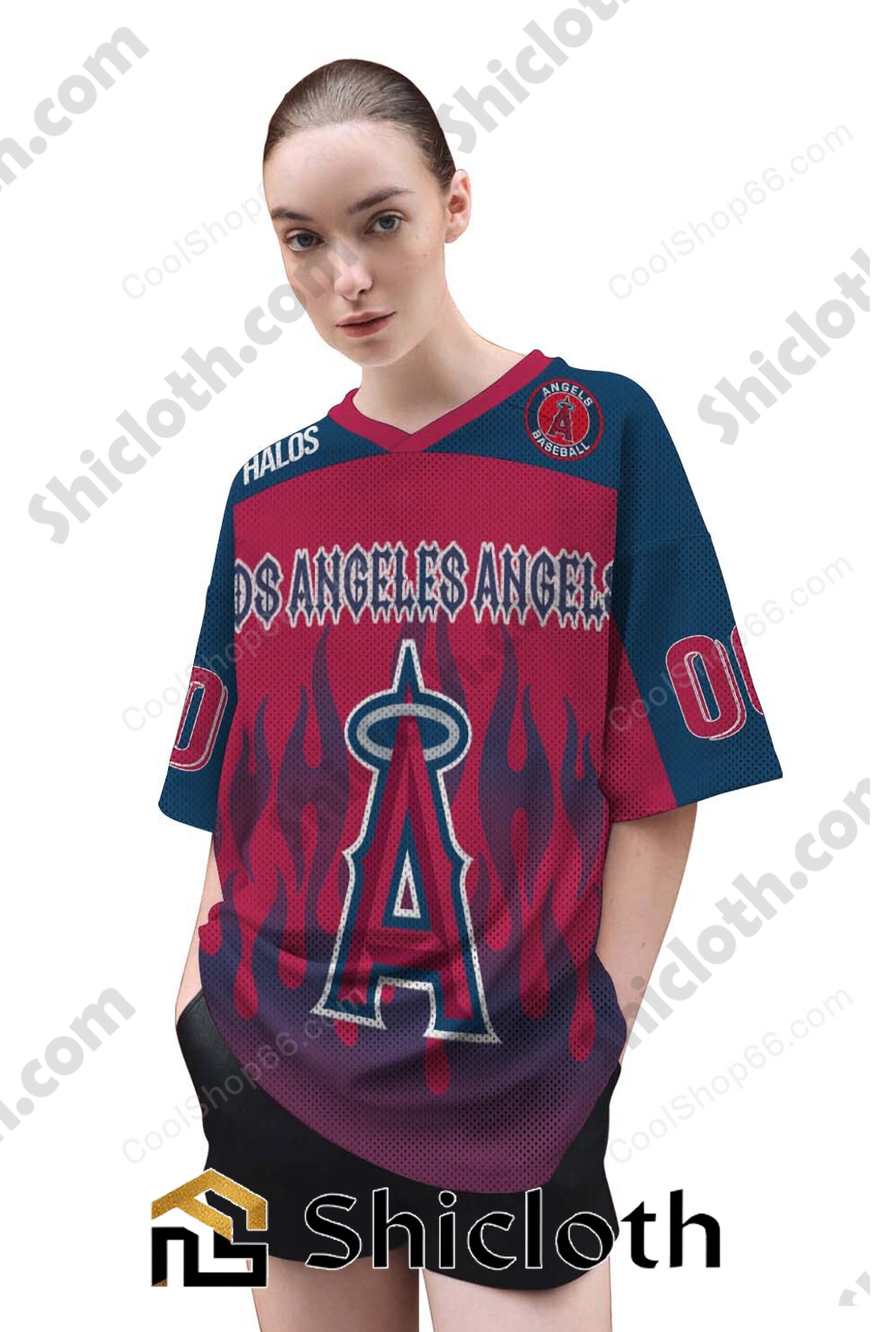 Personalized Name Number Los Angeles Angels MLB Mesh Jersey 3 Personalized Name Number Los Angeles Angels MLB Mesh Jersey - Image 3