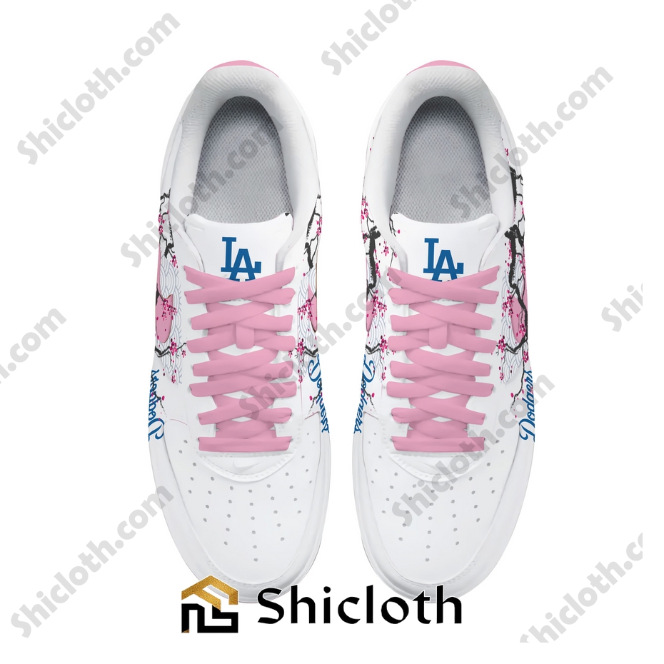 Los Angeles Dodgers X Sakura Nike Air Force Shoes 3 Los Angeles Dodgers X Sakura Nike Air Force Shoes - Image 3