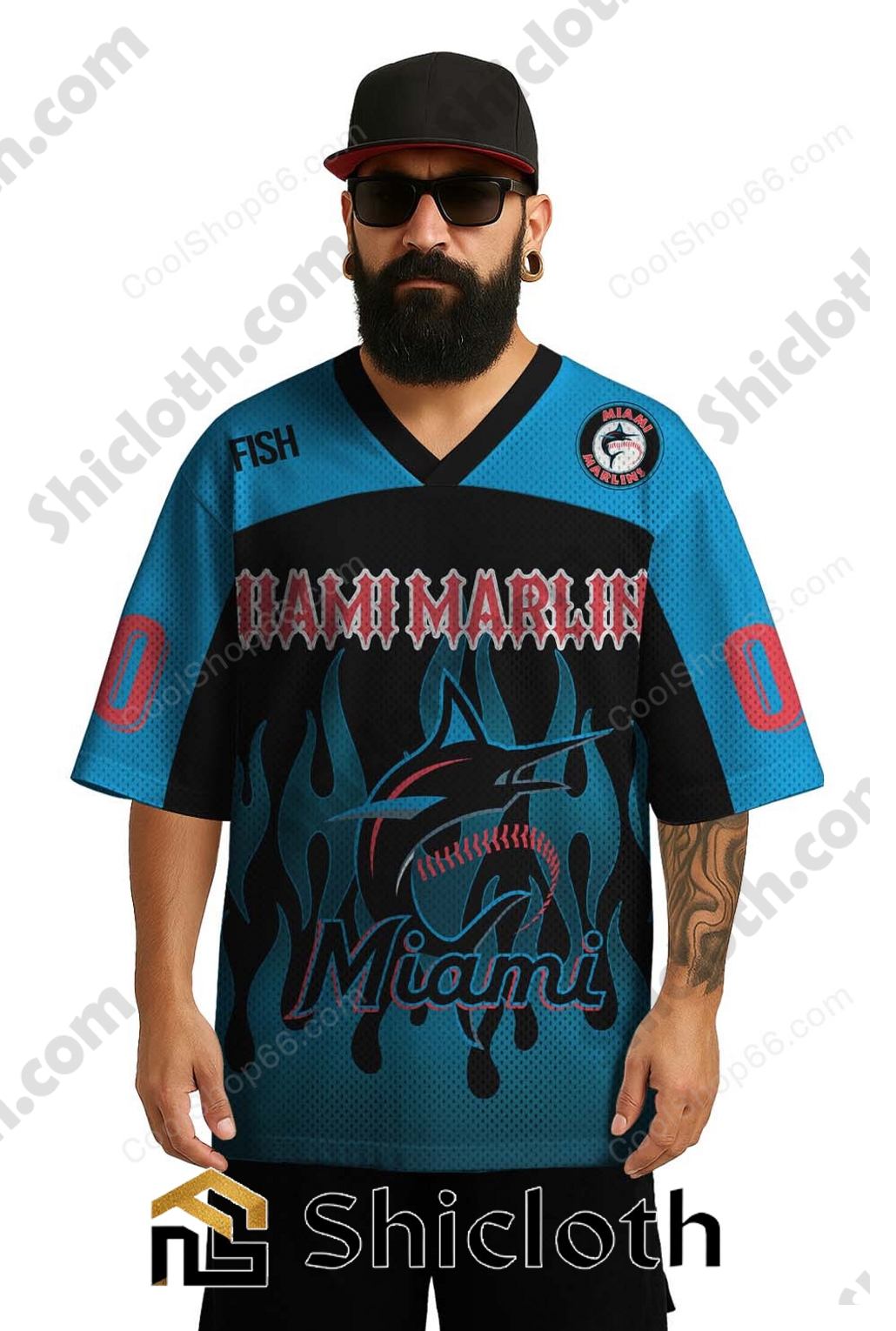 Personalized Name Number Miami Marlins MLB Mesh Jersey
