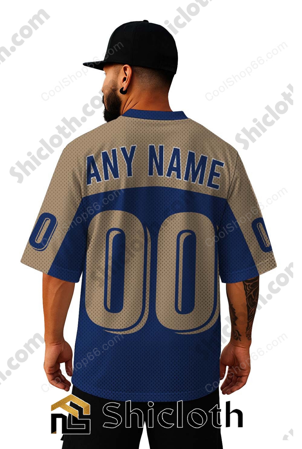 Alternative view of Personalized Name Number Milwaukee Brewers MLB Mesh Jersey