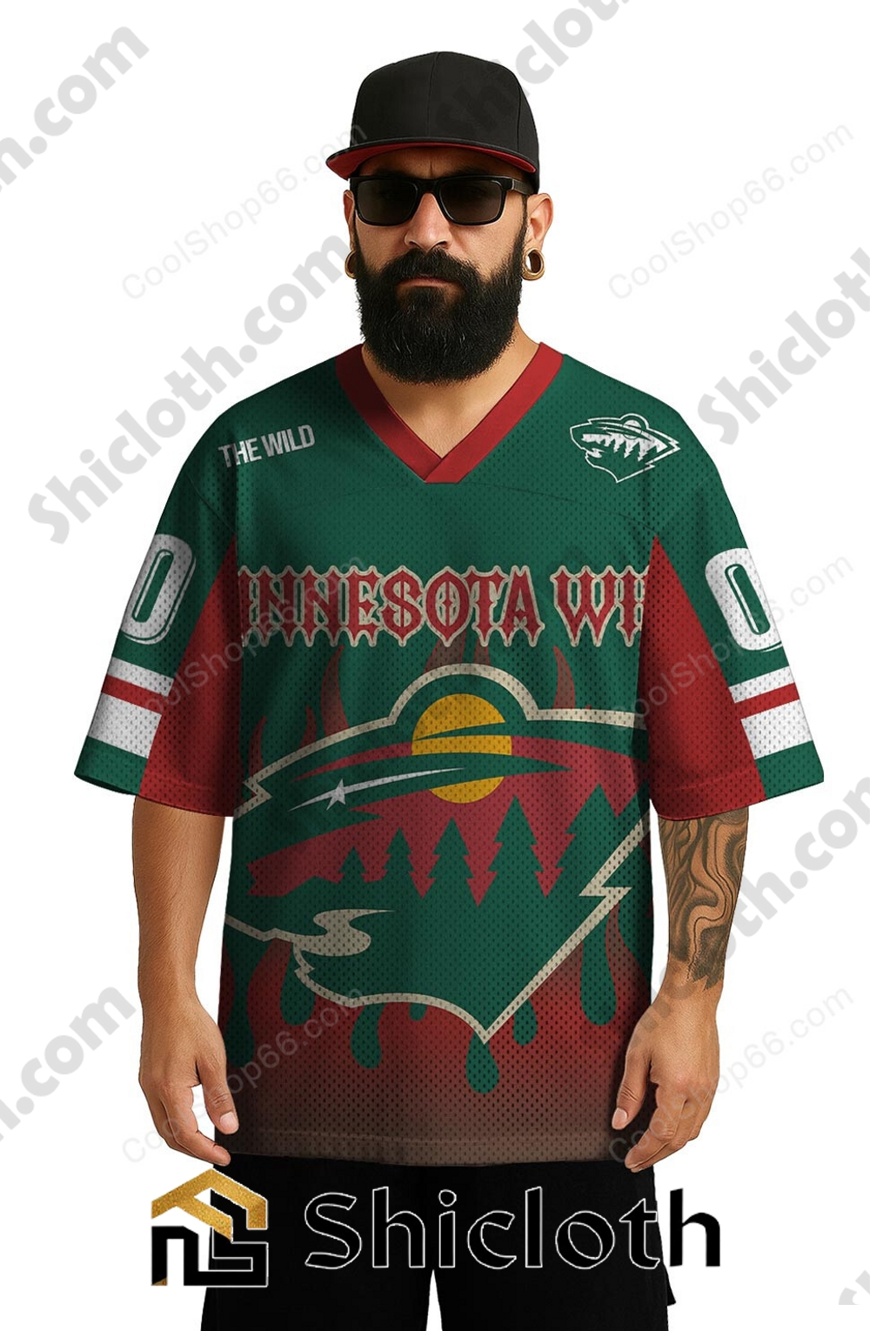 Personalized Name Number Minnesota Wild NHL Mesh Jersey