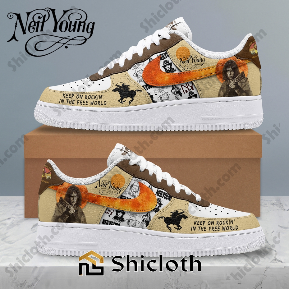 Neil Young Rockin? in the Free World Air Force Shoes