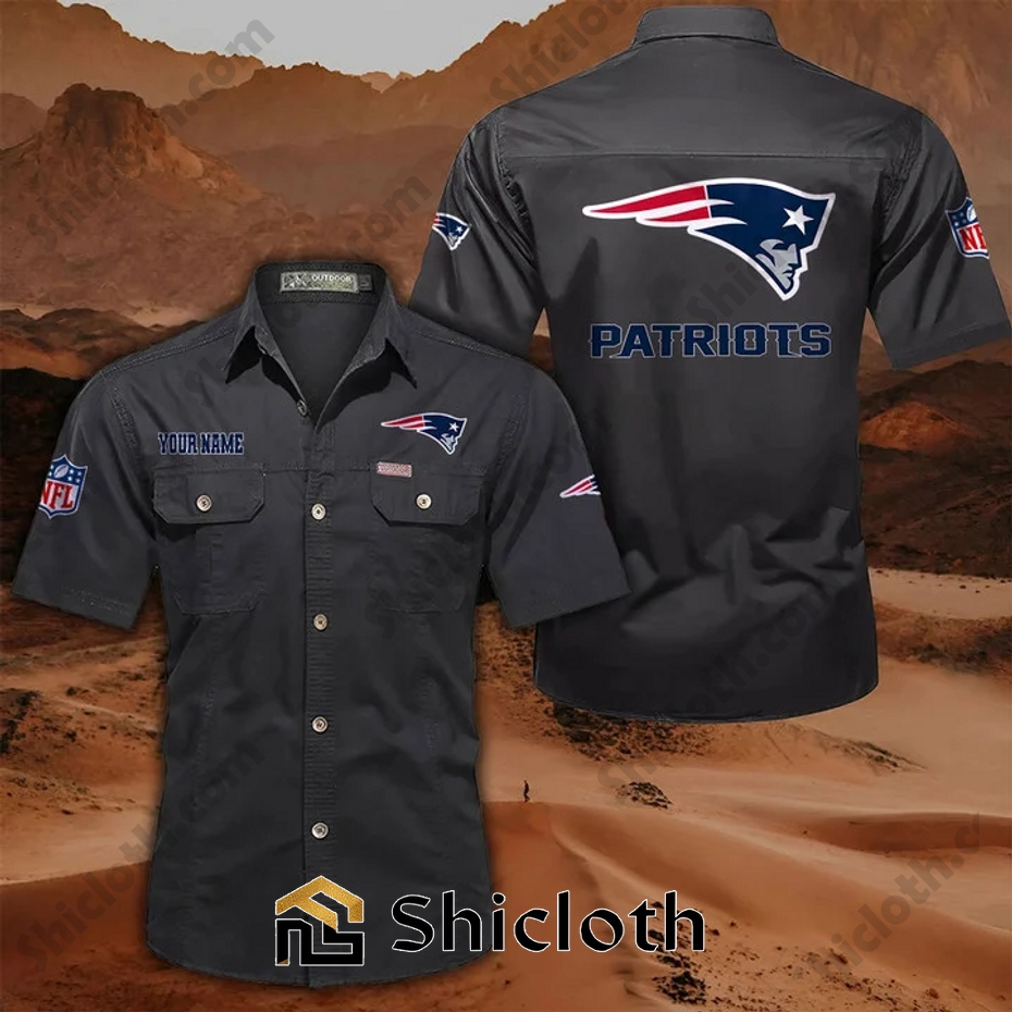Personalized name New England Patriots Cargo Shirt 3 Personalized name New England Patriots Cargo Shirt - Image 3