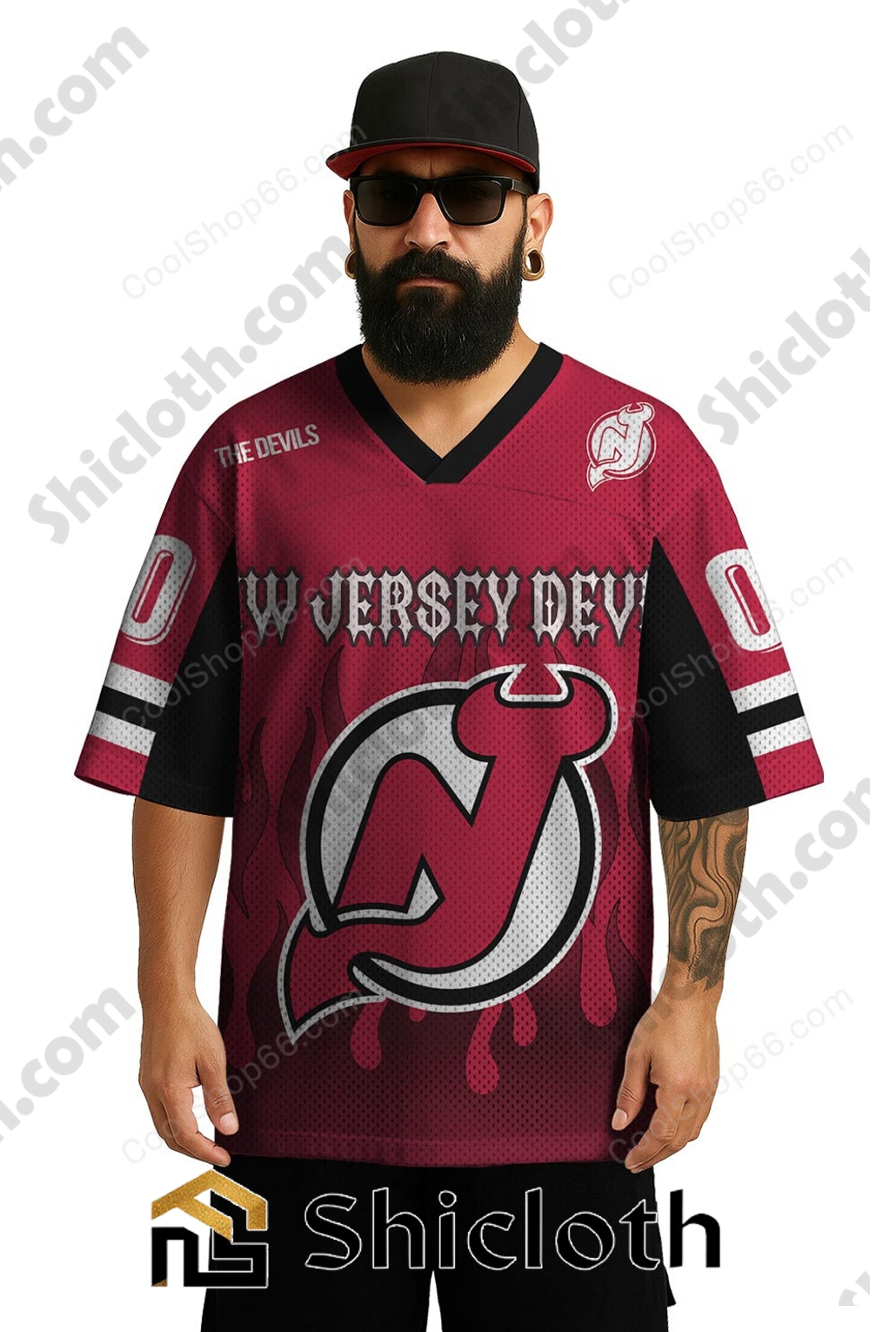 Personalized Name Number New Jersey Devils NHL Mesh Jersey