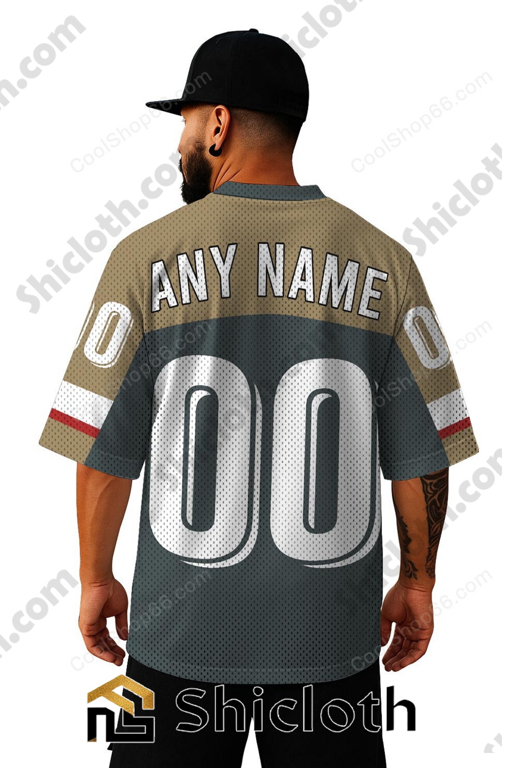 Alternative view of Personalized Name Number New York Rangers NHL Mesh Jersey