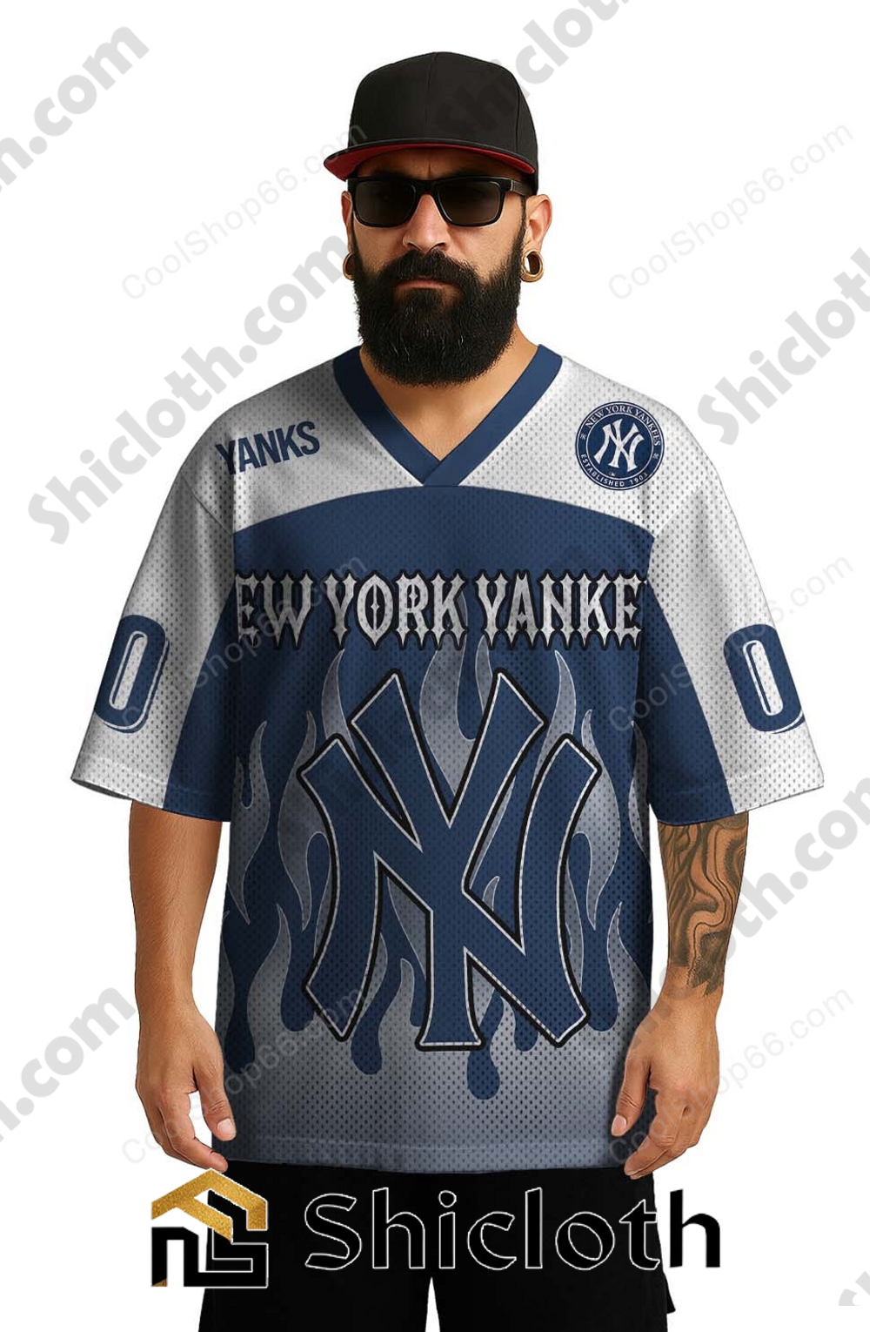 Personalized Name Number New York Yankees MLB Mesh Jersey