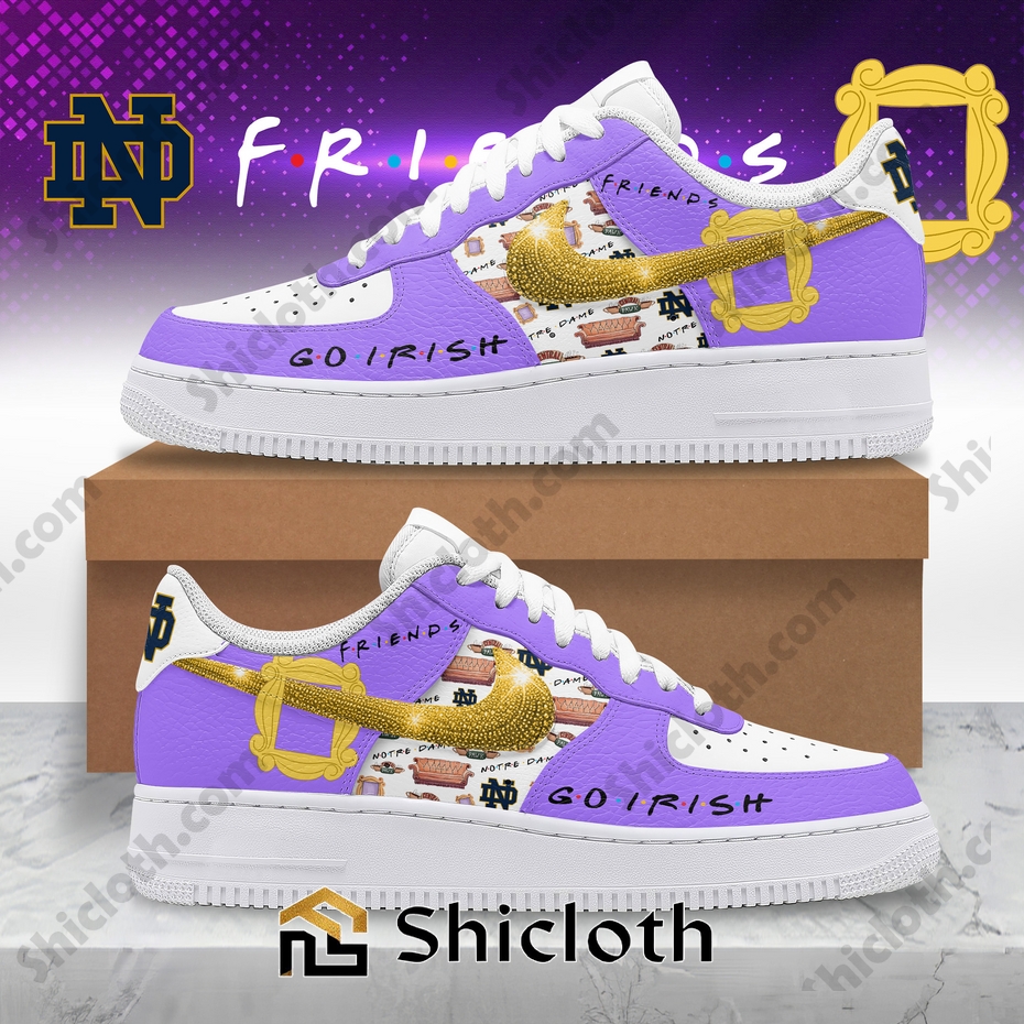 Notre Dame Fighting Irish Football Go Irish Gold Nike Air Force Shoes
