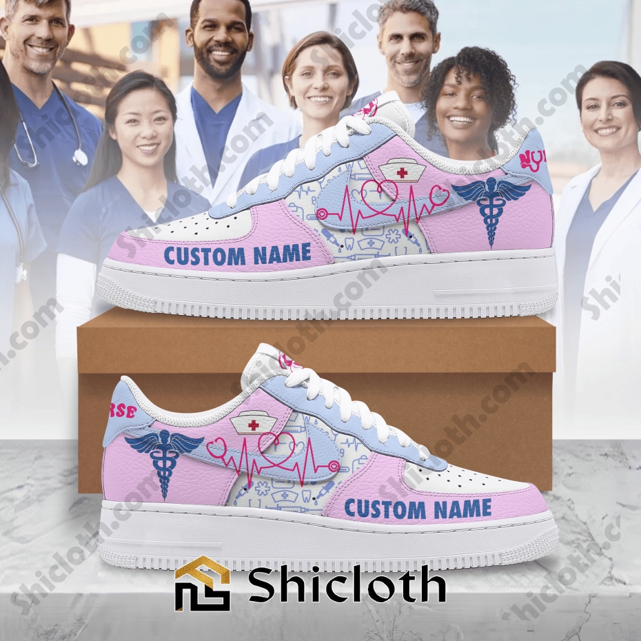 Nurse Custom Name Air Force Sneakers