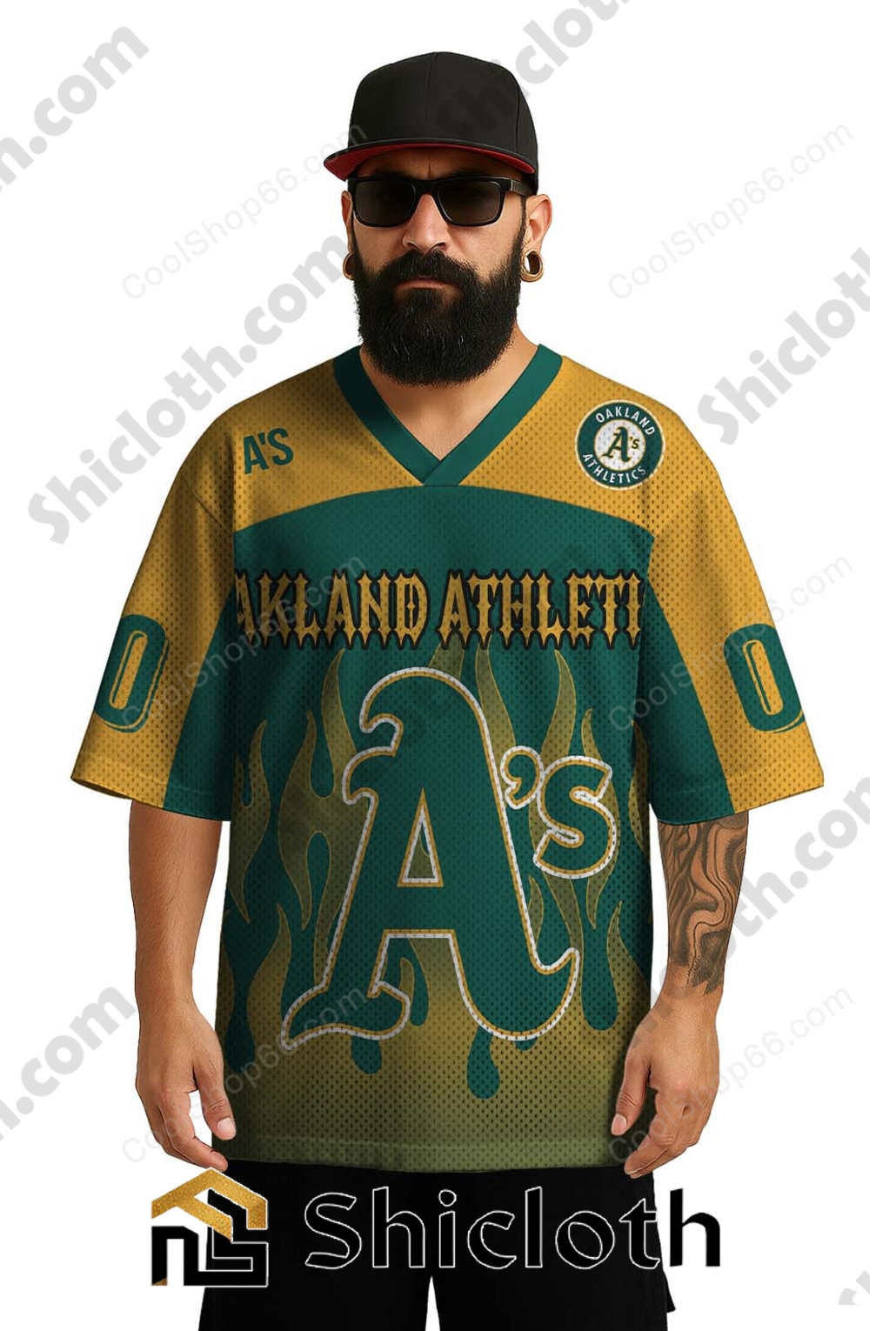 Personalized Name Number Oakland Athletics MLB Mesh Jersey
