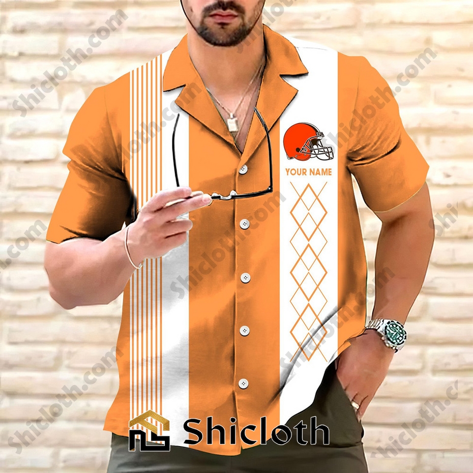Personalized name Cleveland Browns Hawaiian Shirt 2025