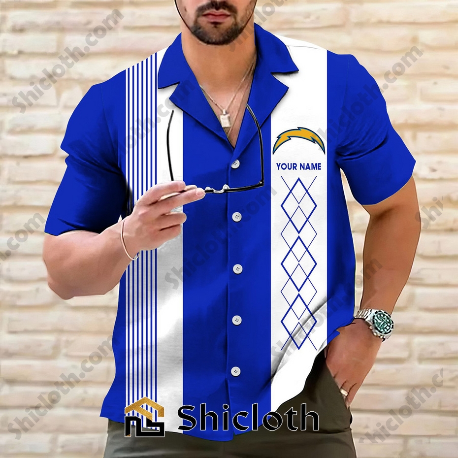 Personalized name Los Angeles Chargers Hawaiian Shirt 2025