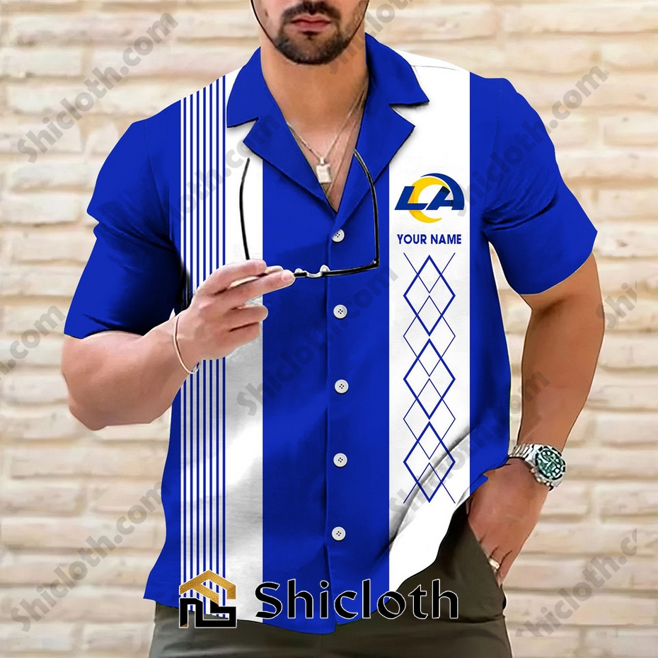 Personalized name Los Angeles Rams Hawaiian Shirt 2025
