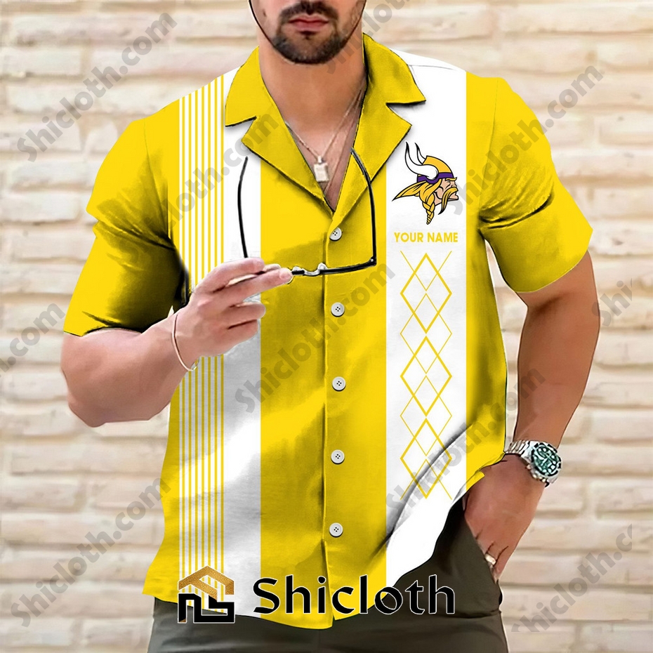 Personalized name Minnesota Vikings Hawaiian Shirt 2025