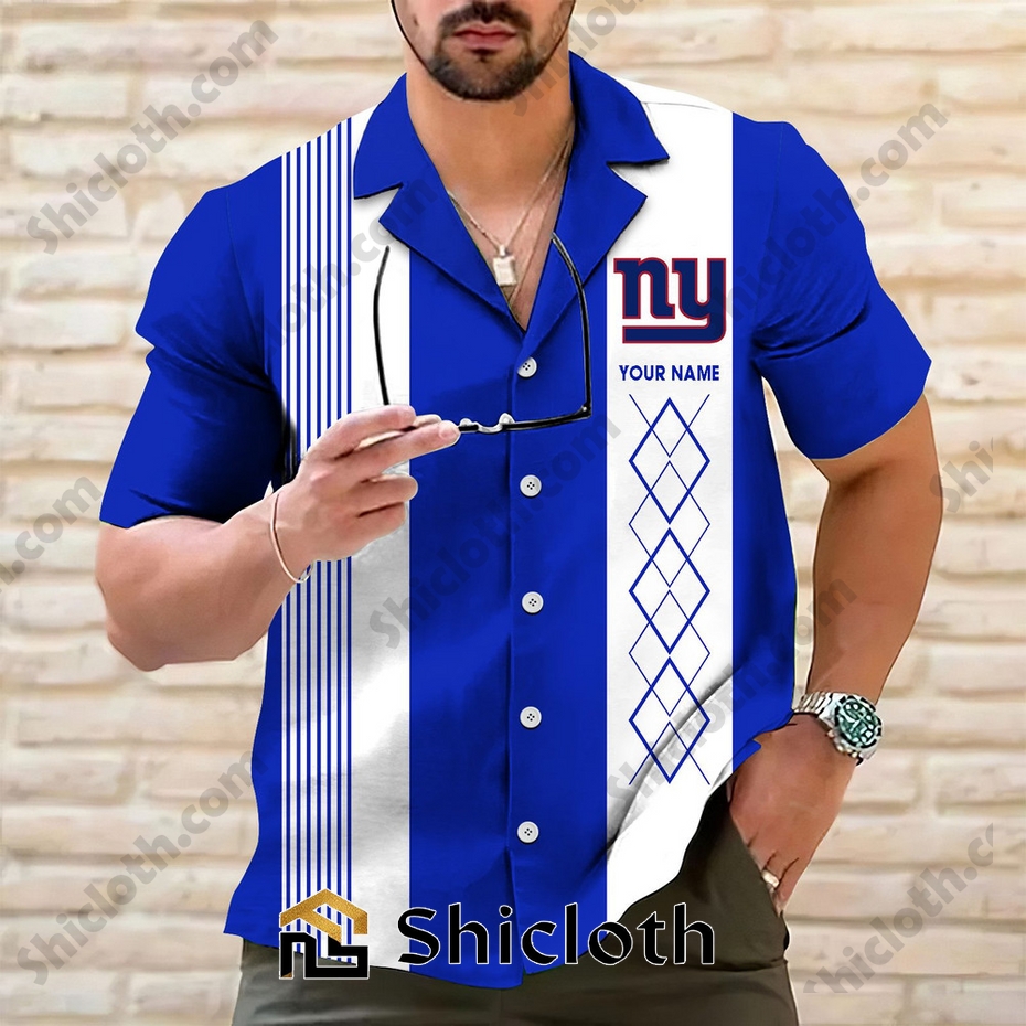 Personalized name New York Giants Hawaiian Shirt 2025