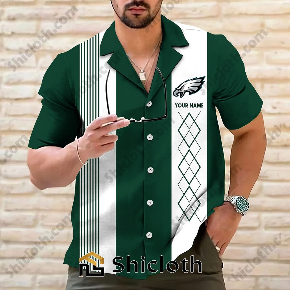 Personalized name Philadelphia Eagles Hawaiian Shirt 2025