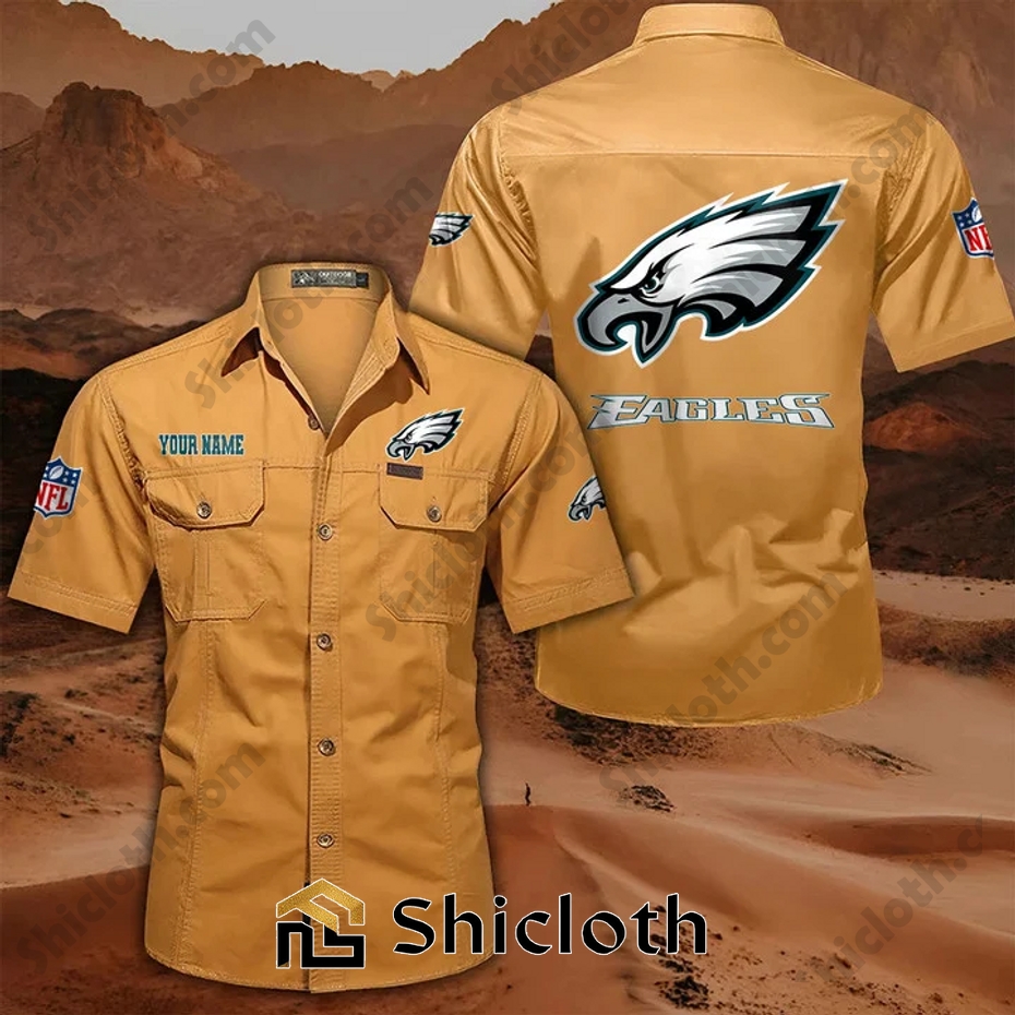 Alternative view of Personalized name Philadelphia Eagles Cargo Shirt
