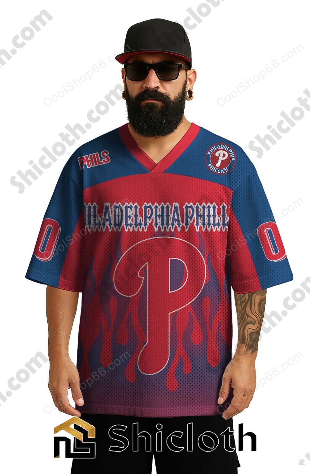 Custom Name And Number Philadelphia Phillies MLB Mesh Jersey